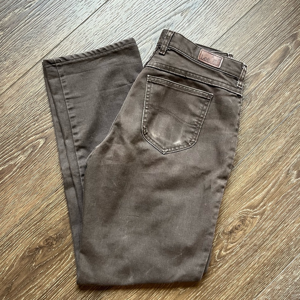 Lee Relaxed Straight Leg Brown Jeans